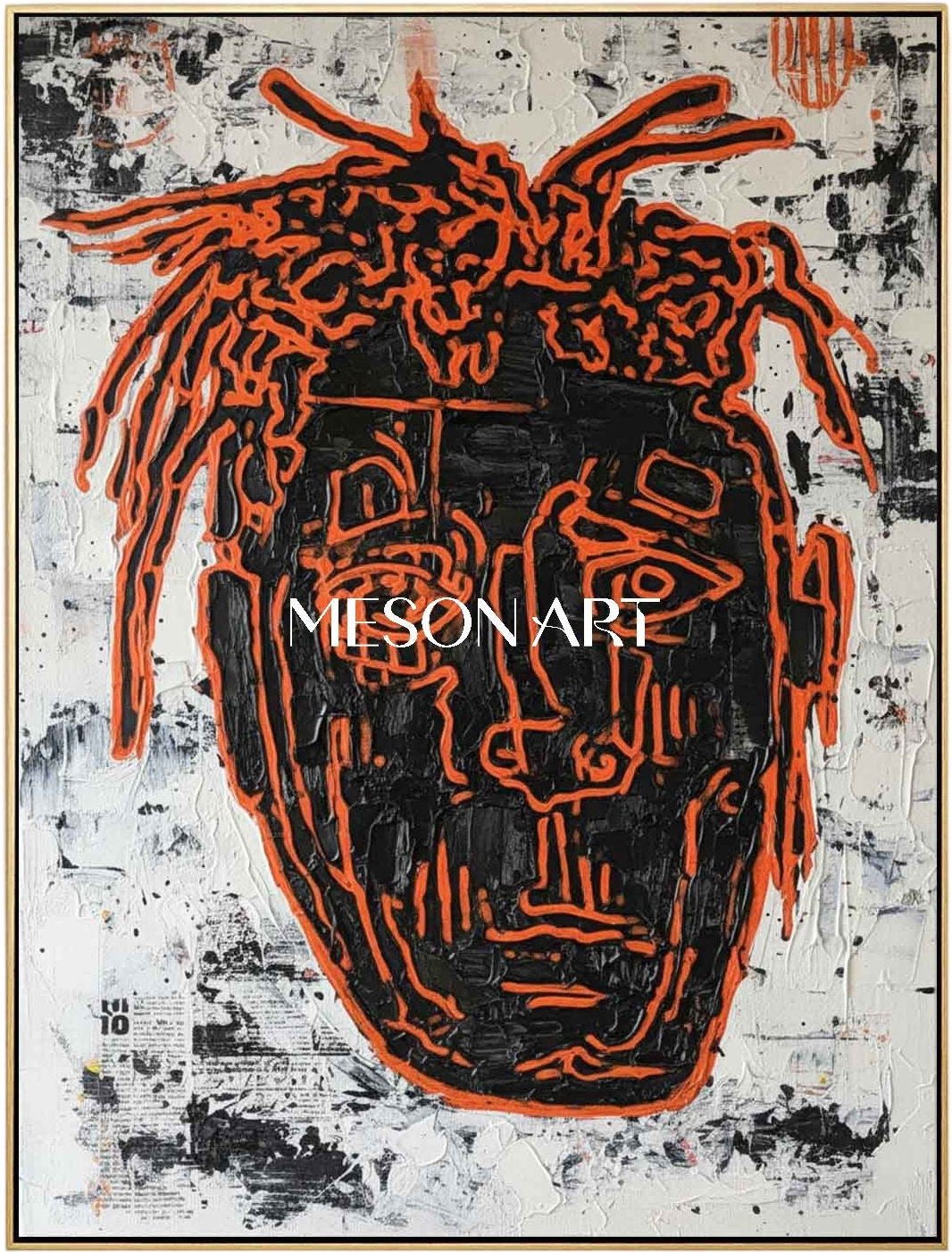 ポップアート肖像画 抽象表現主義肖像画額装壁アートリビングルーム – MesonArt