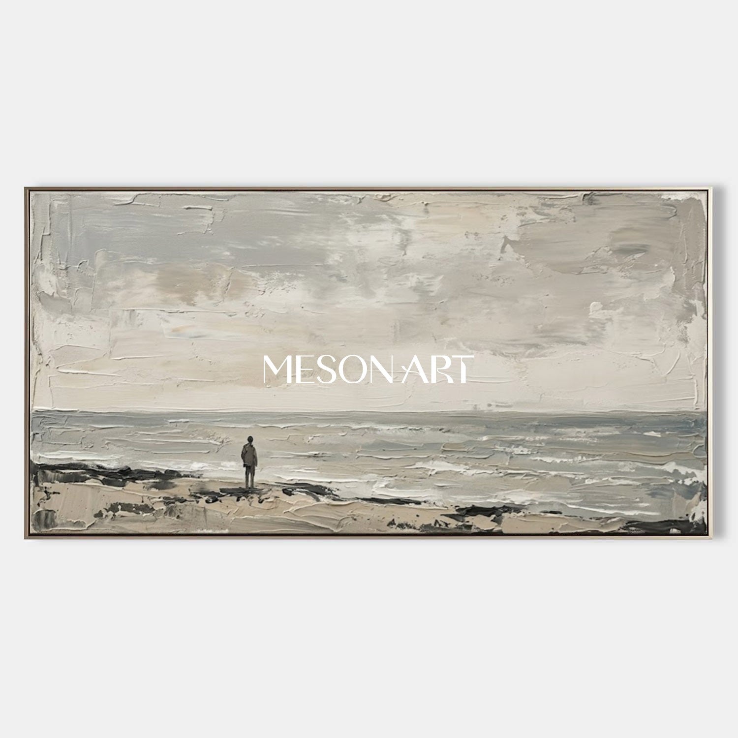 アート・デザイン・音楽 Walter Hamma Meister italienischer Japandi Style Wall Art With Grey And Beige Tones For Bedroom Decor
