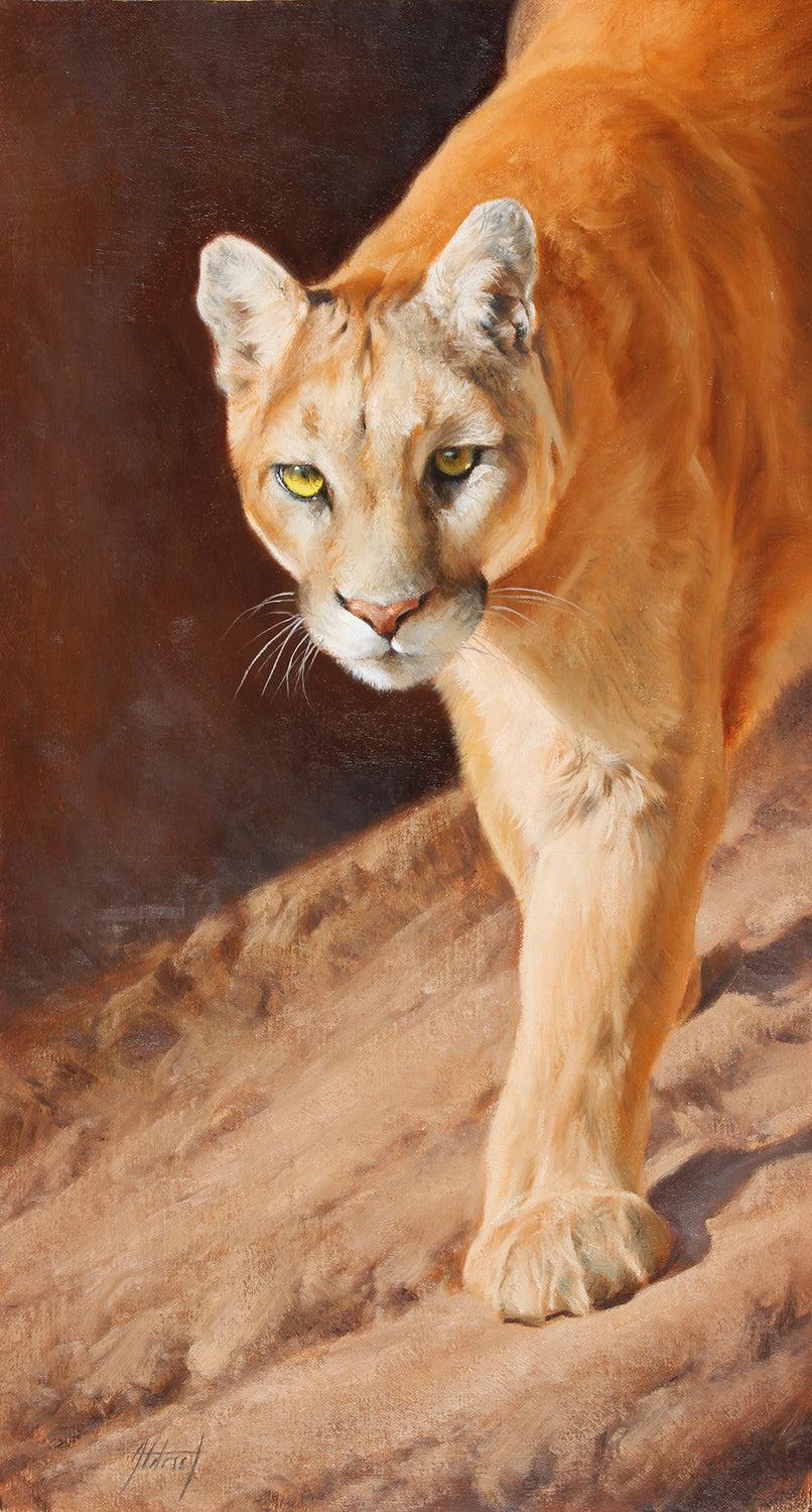 Cougar | Edward Aldrich | Wolf Painting – Sorrel Sky Gallery