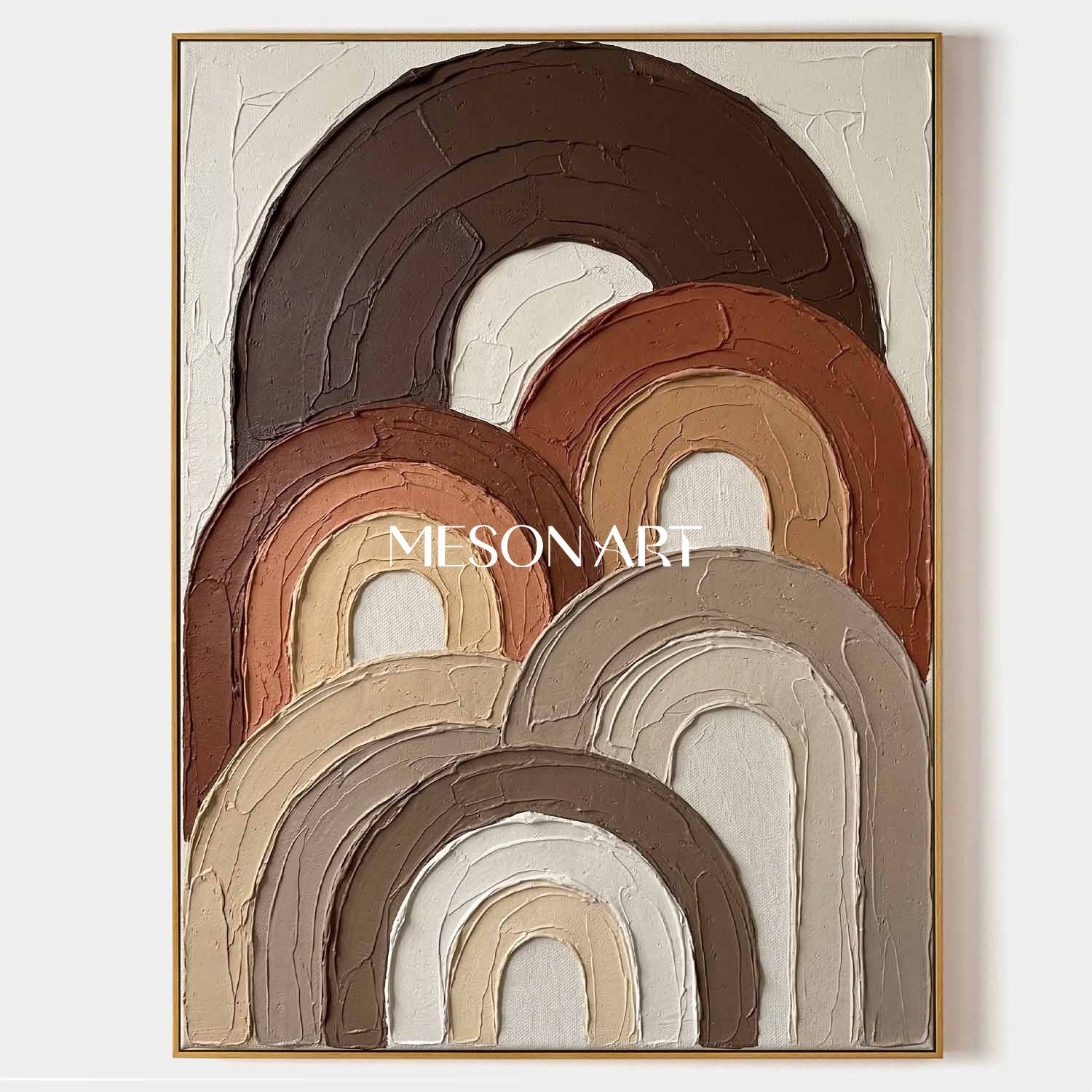ミニマルな彫刻的キャンバスの垂直幾何学アート – MesonArt