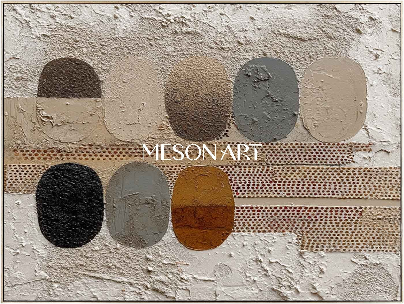 Earthy Tones Wabi-Sabi Large Canvas Textured Wall Art Free