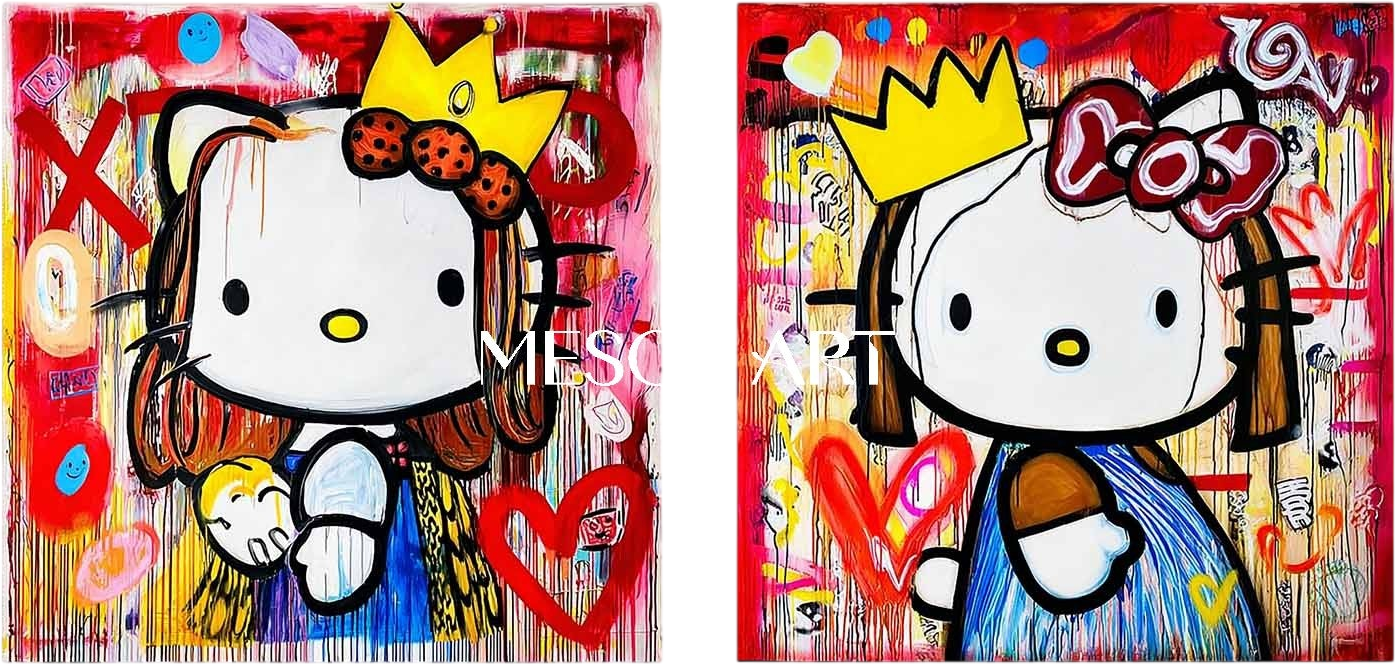オリジナル ストリートグラフィティ スタイル 2 ピース キャンバス